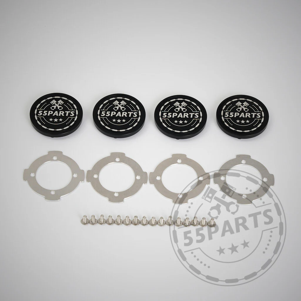 55Parts Special: CNC gefräste, verschraubte Radnabendeckel passend für ProTrack One Felgen