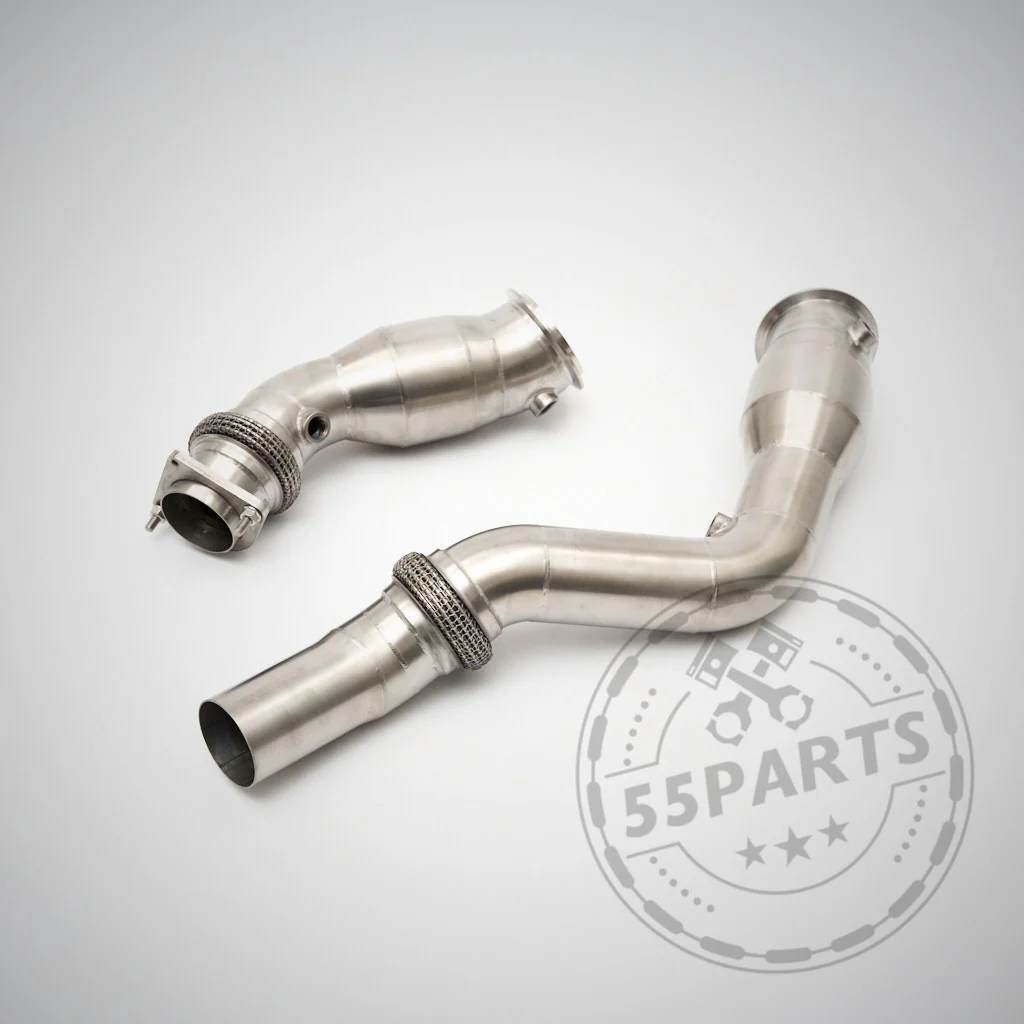 55Parts Special: Resonated High Flow Downpipes passend für BMW M2 Competition, M3, M4 S55
