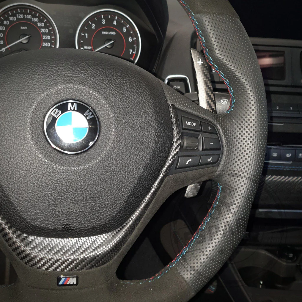 Aluminium/Carbon Schaltwippen Paddles passend für BMW 1/235 und 40i, 3/435 und 40i, M2, M3 und M4 F-Serie - Image 8