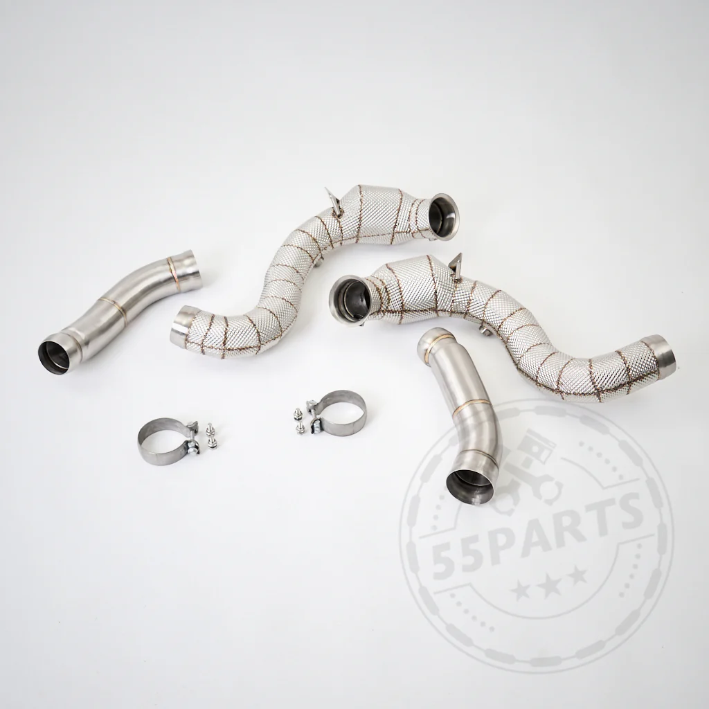 High Flow 3.5" (Katlos oder mit 200 Zeller) Downpipes passend für Mercedes Benz AMG C63(S) W205 M177