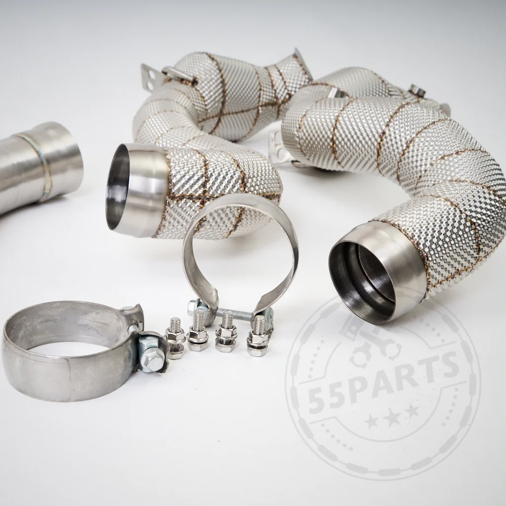High Flow 3.5" (Katlos oder mit 200 Zeller) Downpipes passend für Mercedes Benz AMG C63(S) W205 M177 - Image 4