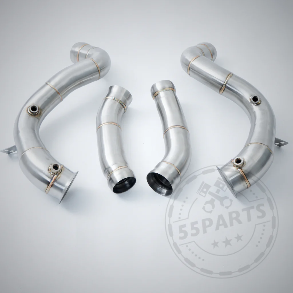 High Flow 3.5" (Katlos oder mit 200 Zeller) Downpipes passend für Mercedes Benz AMG C63(S) W205 M177 - Image 5
