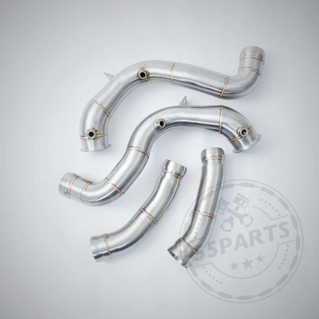 High Flow 3.5" (Katlos oder mit 200 Zeller) Downpipes passend für Mercedes Benz AMG C63(S) W205 M177 - Image 7