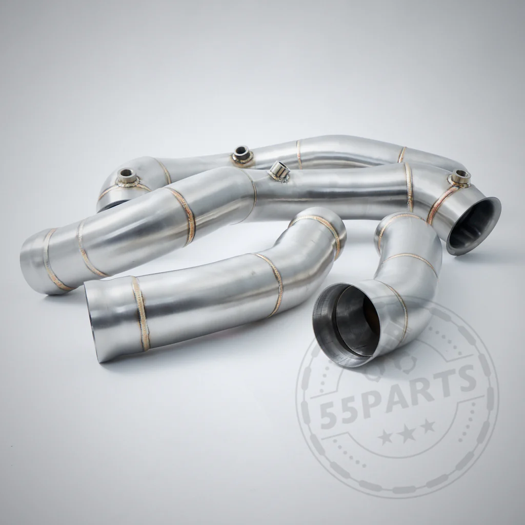 High Flow 3.5" (Katlos oder mit 200 Zeller) Downpipes passend für Mercedes Benz AMG C63(S) W205 M177 - Image 8