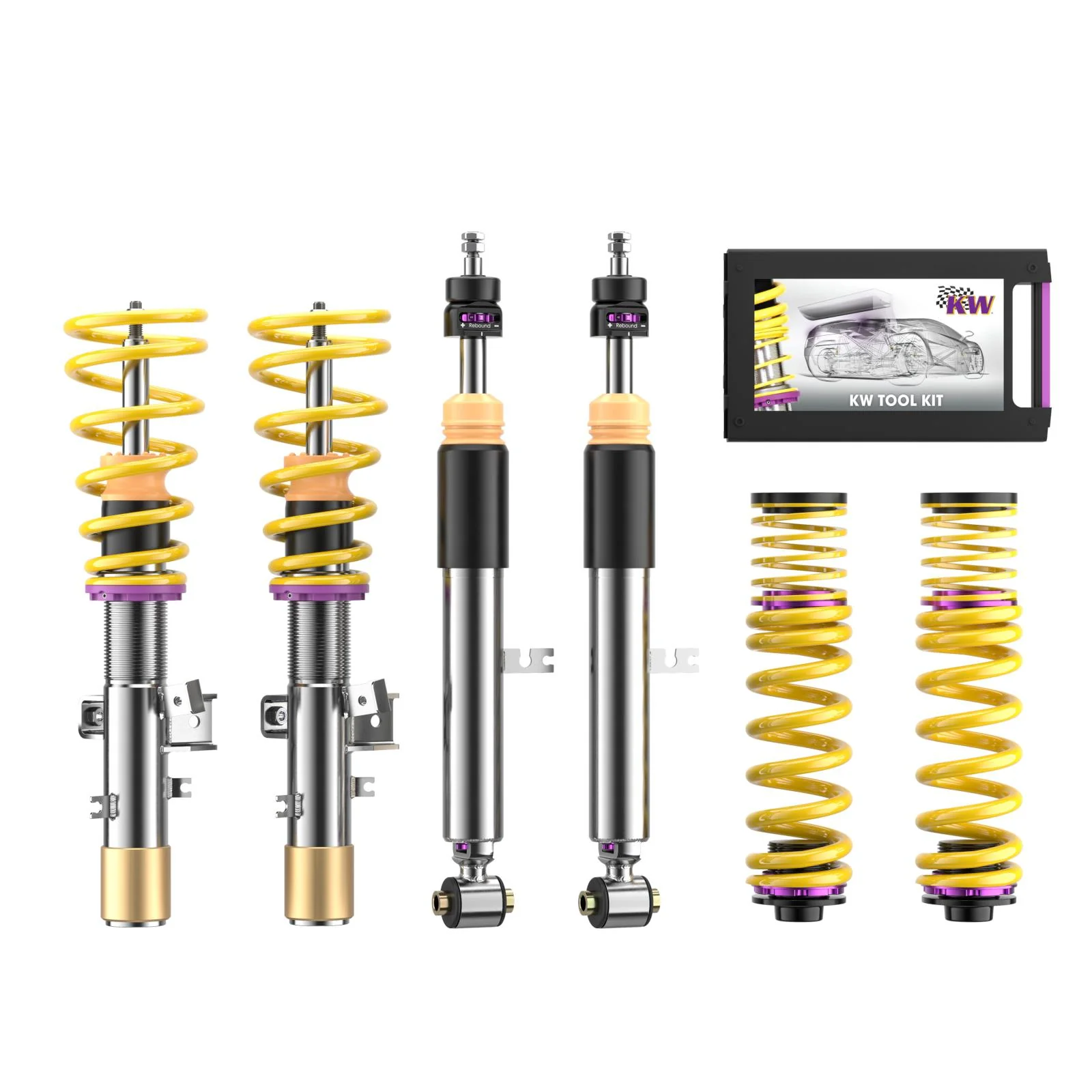 KW Gewindefahrwerk V3 inox passend für BMW M2 F87, M3 F80, M4 F82, F83 ohne Elektronische Dämpferregelung