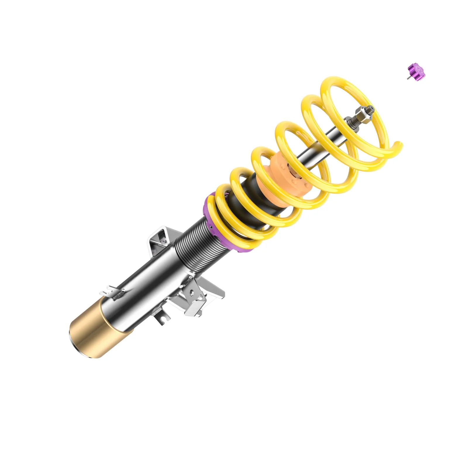 KW Gewindefahrwerk V3 inox passend für BMW M2 F87, M3 F80, M4 F82, F83 ohne Elektronische Dämpferregelung - Image 3