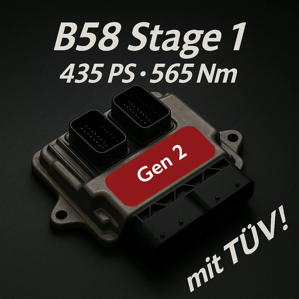 Legales Tuning by 55Parts: Stage 1 für B58 Generation 2 – 435 PS / 565 Nm MHD TÜV Map passend für BMW M240i G42, M340i 440i G2x, 540i 640i G3x, 740i 840i G1x, X3 X4 X5 X6 X7 40i G0x, Z4 40i G29, A90 Toyota Supra