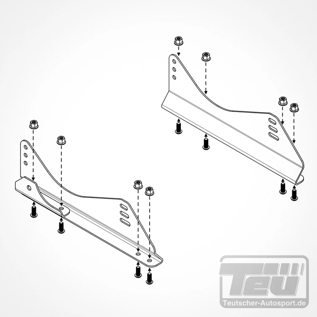 Teutscher Recaro, Sparco, OMP Sitzkonsolen passend für Ford Fiesta MK.7 inkl. Materialnachweis - Image 4